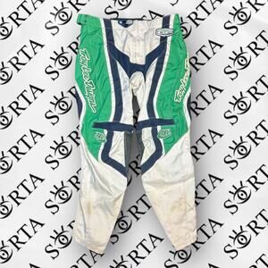 VTG 90s/Y2K Troy Lee Designs Green Motocross ATV Pants Racing Performance Gear